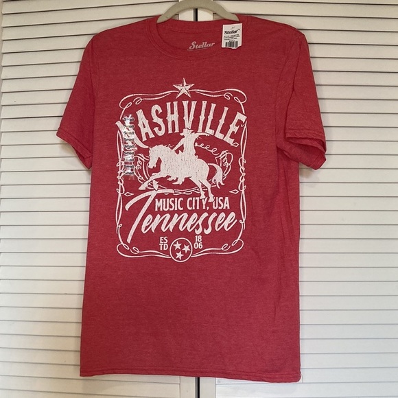 STELLAR Other - STELLAR MENS T-SHIRT RED TENNESSEE COWBOY SIZE SMALL NEW